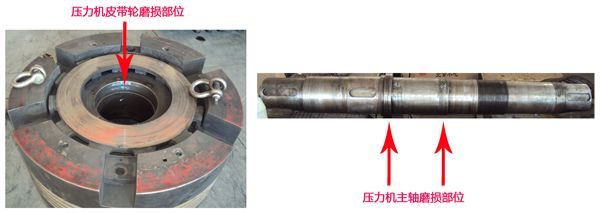 压力机皮带轮和主轴磨损的成功修复再制造